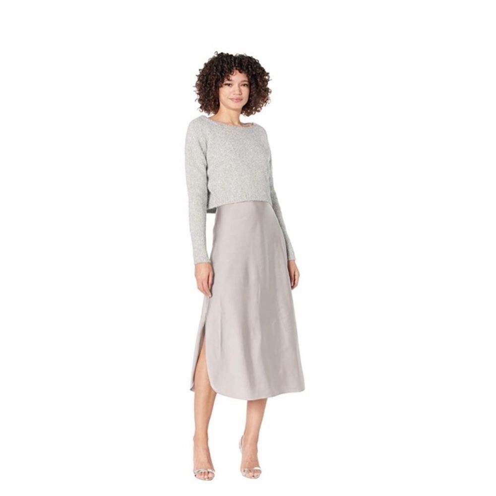 All saints Rosetta tinsel sweater in silver
